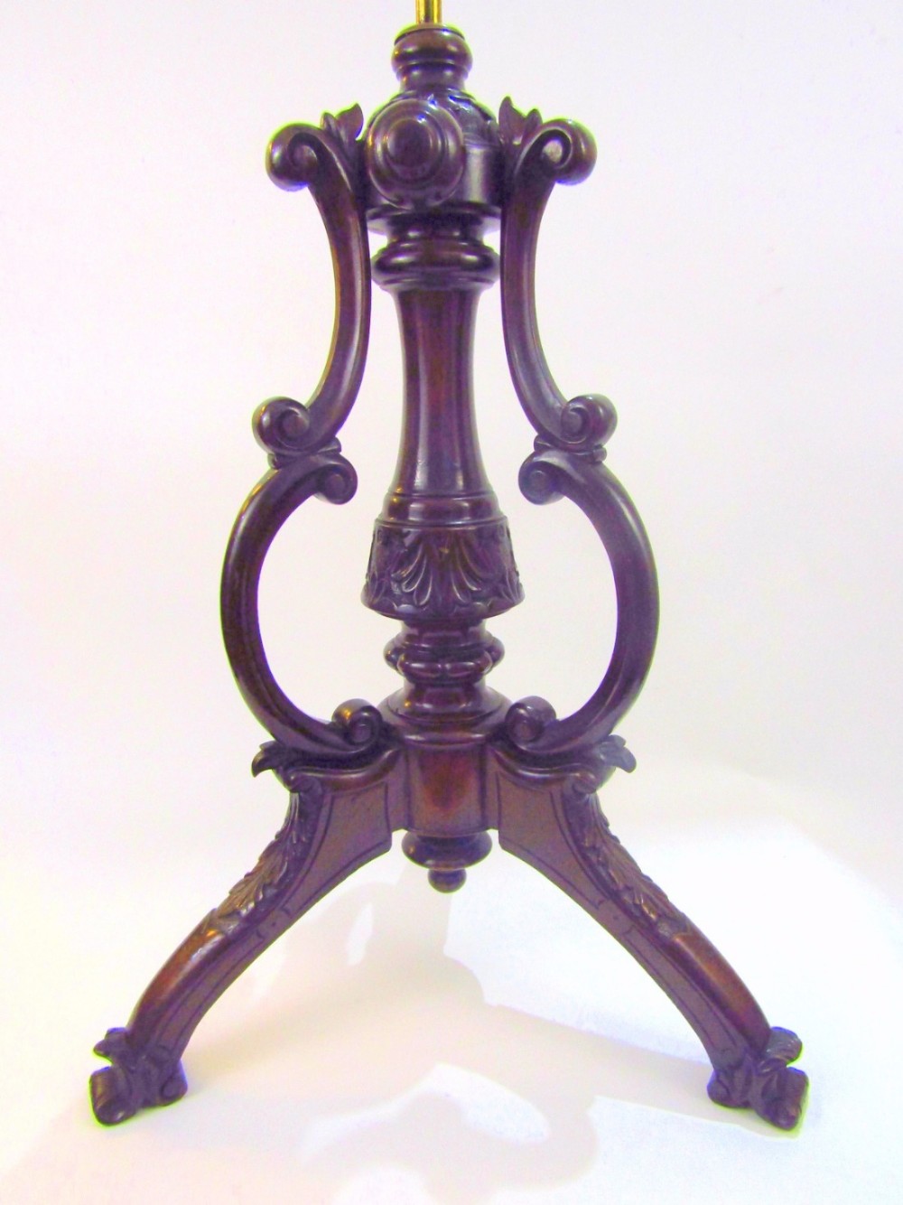 English Mid Victorian Carved Walnut Music Stand
