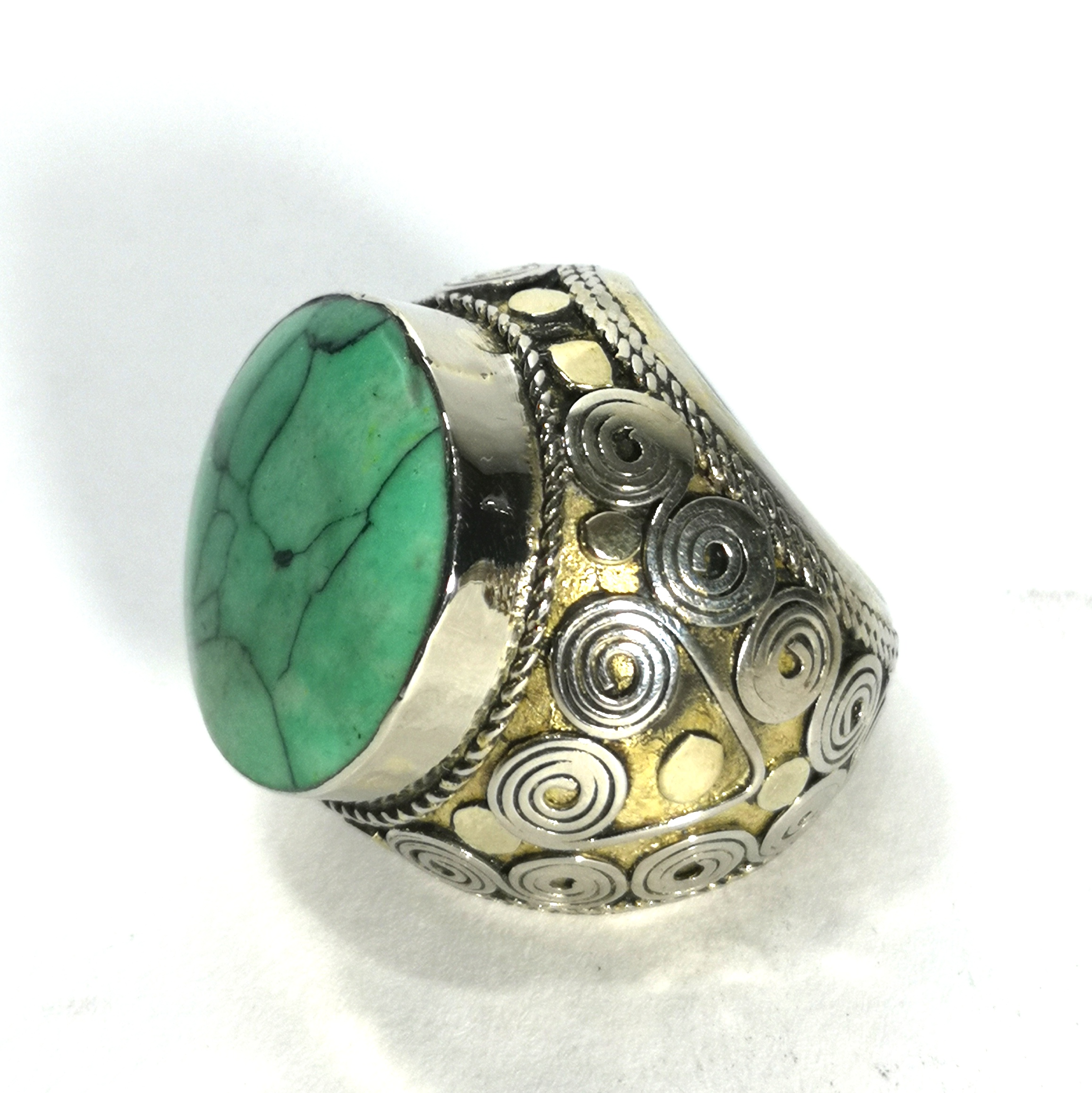 Antique Middle Eastern Turquoise Tribal Ring - Narissa Mather